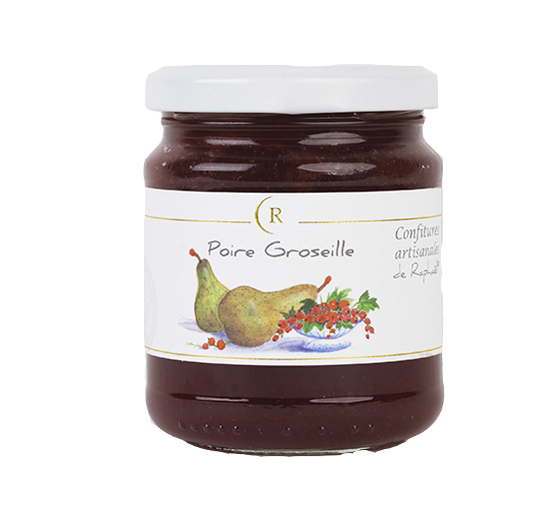 Confiture de Poires Groseilles fabriquée de manière artisanale