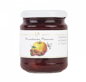 Confiture raphael saveur framboises et pommes fabriqué en Bretagne