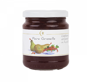 confiture poire et groseilles maison, fabriqué artisanalement en bretagne